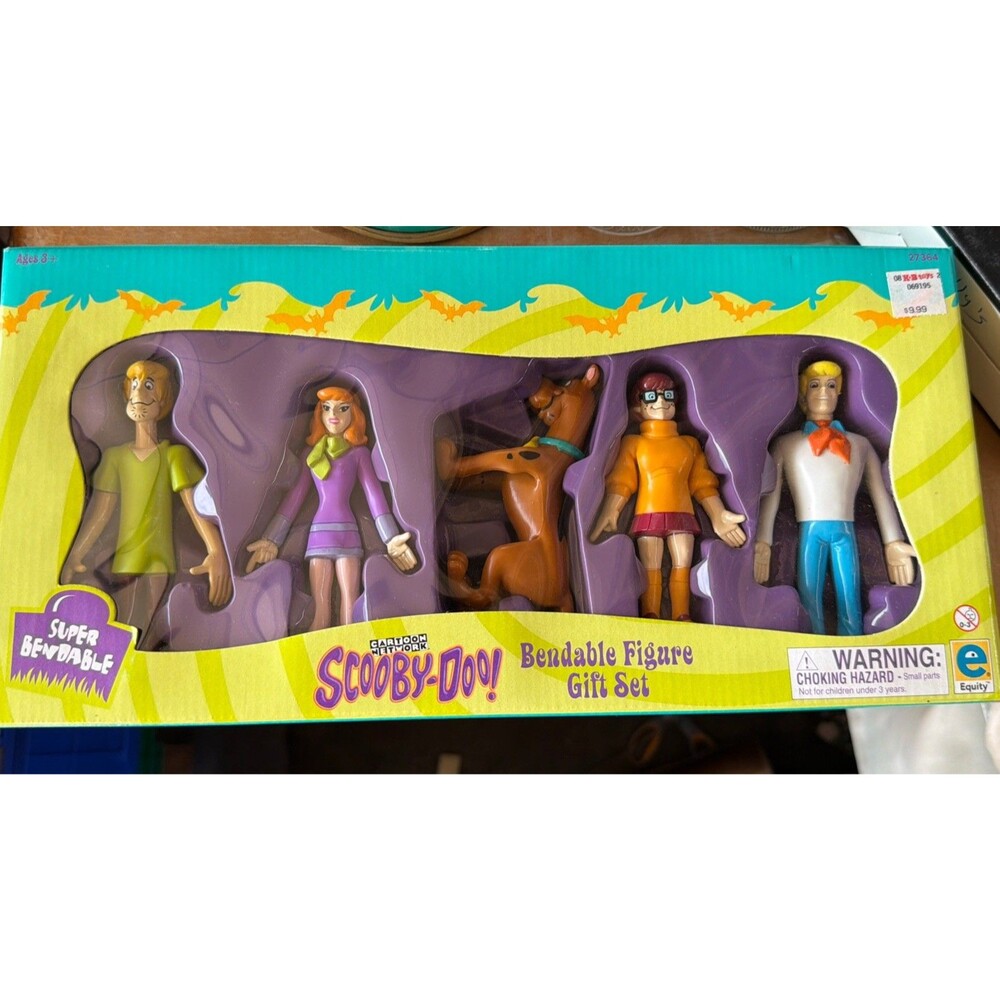 Vintage 2000 Scooby-Doo Bendable Figure Gift Set Equity 27364 Sealed 5pc K&B Toy